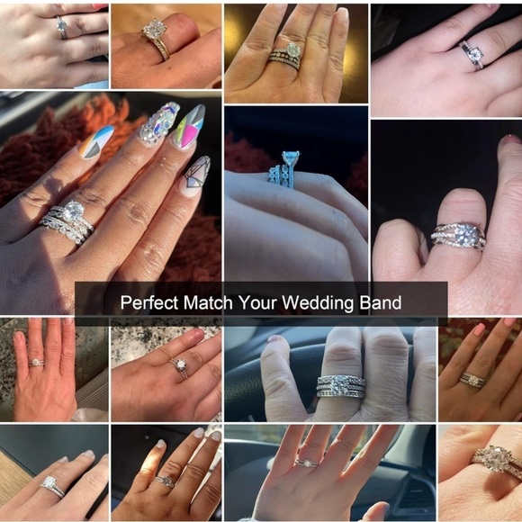 1.5CT Moissanite Ring‎ 18k for Women, D Color VVS1 Clarity Solitaire size… - Picture 4 of 9